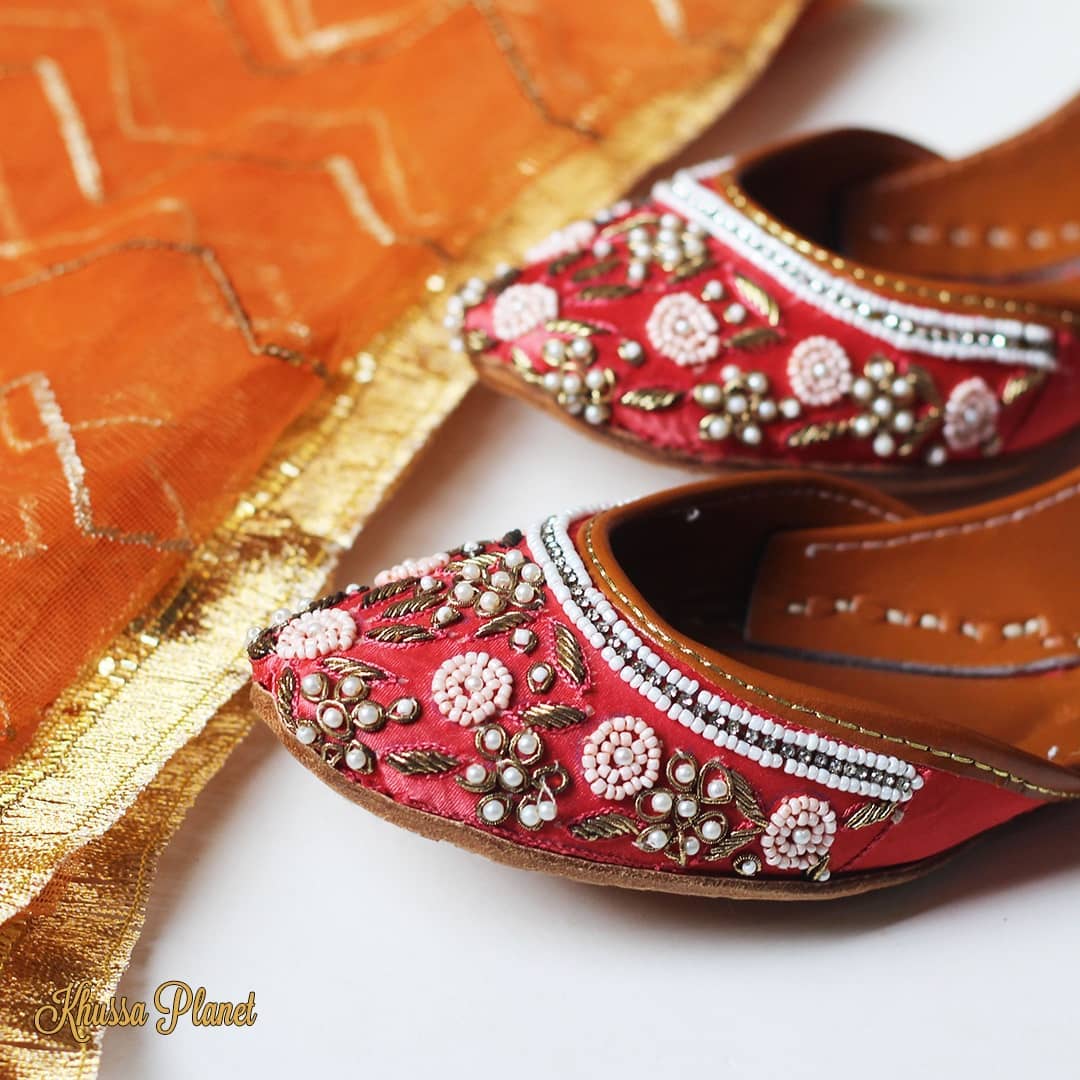 Handcrafted Pearl Dabka Work