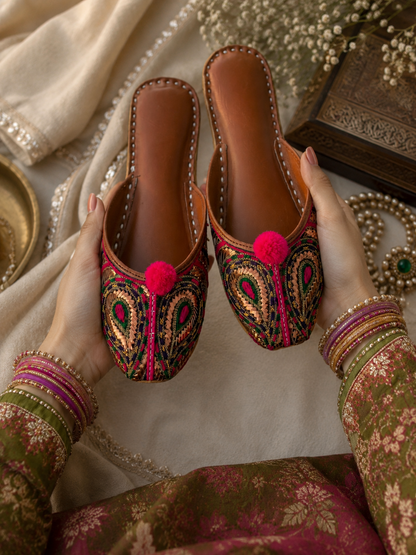 Introducing Khussa Planet Rangrez – Handcrafted Back-Open Leather Khussa