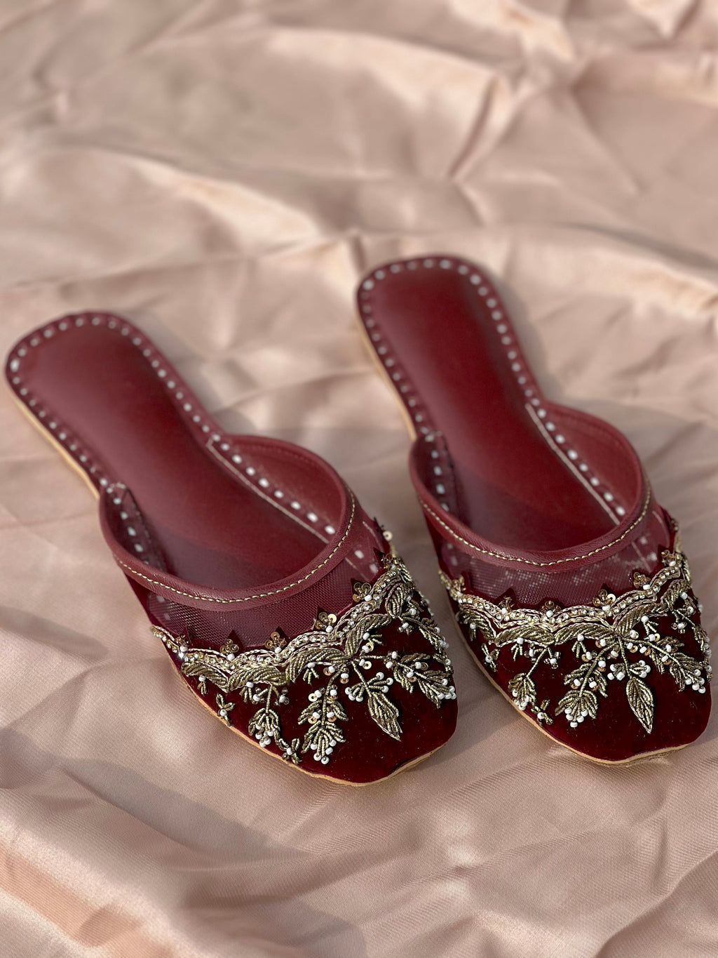 Khussa Planet back open Dabkaire (maroon red)
