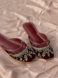 Khussa Planet back open Dabkaire (maroon red)