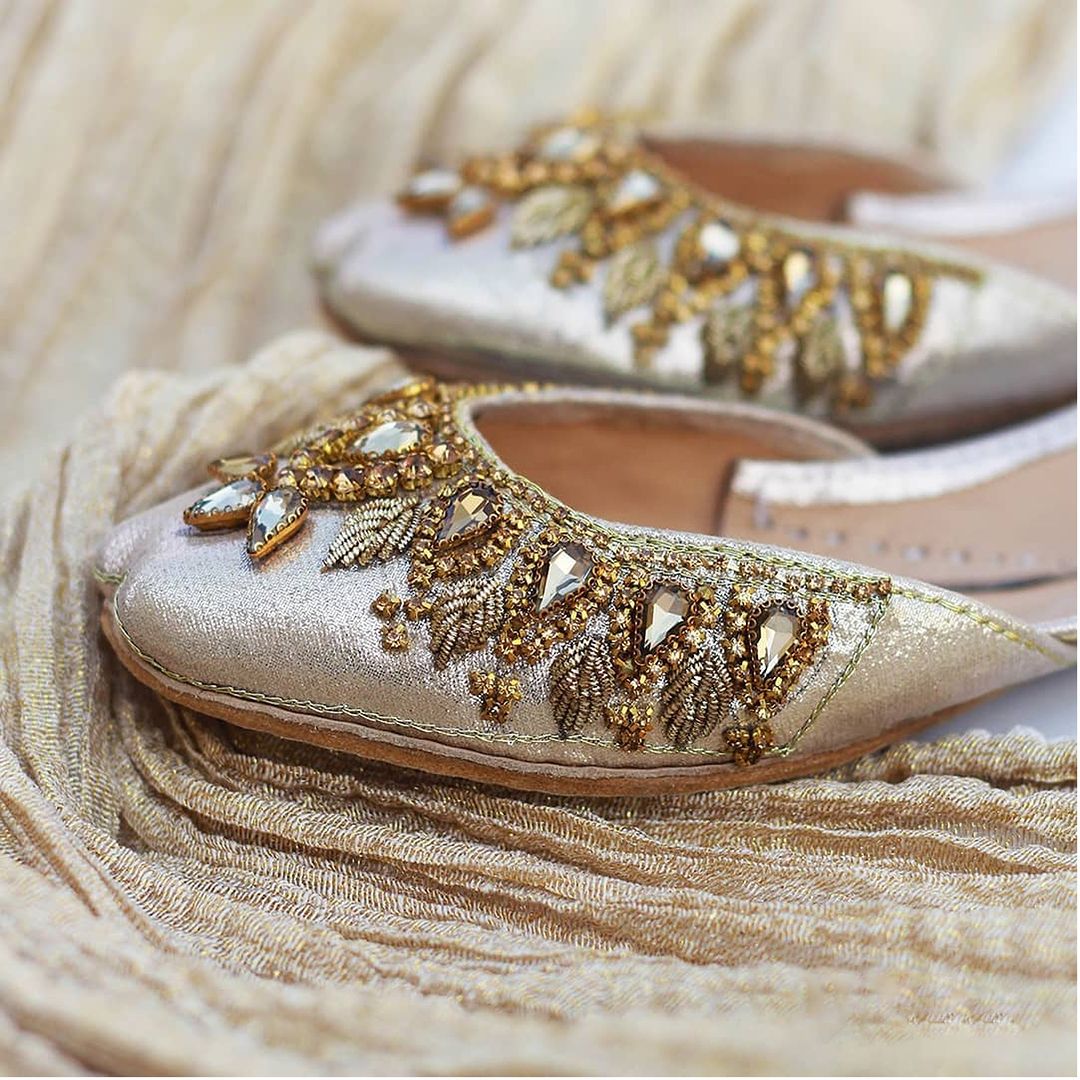 Handcrafted Stone &amp; Dabka Work