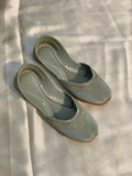 Khussa Planet Aari Tilla (mint green)
