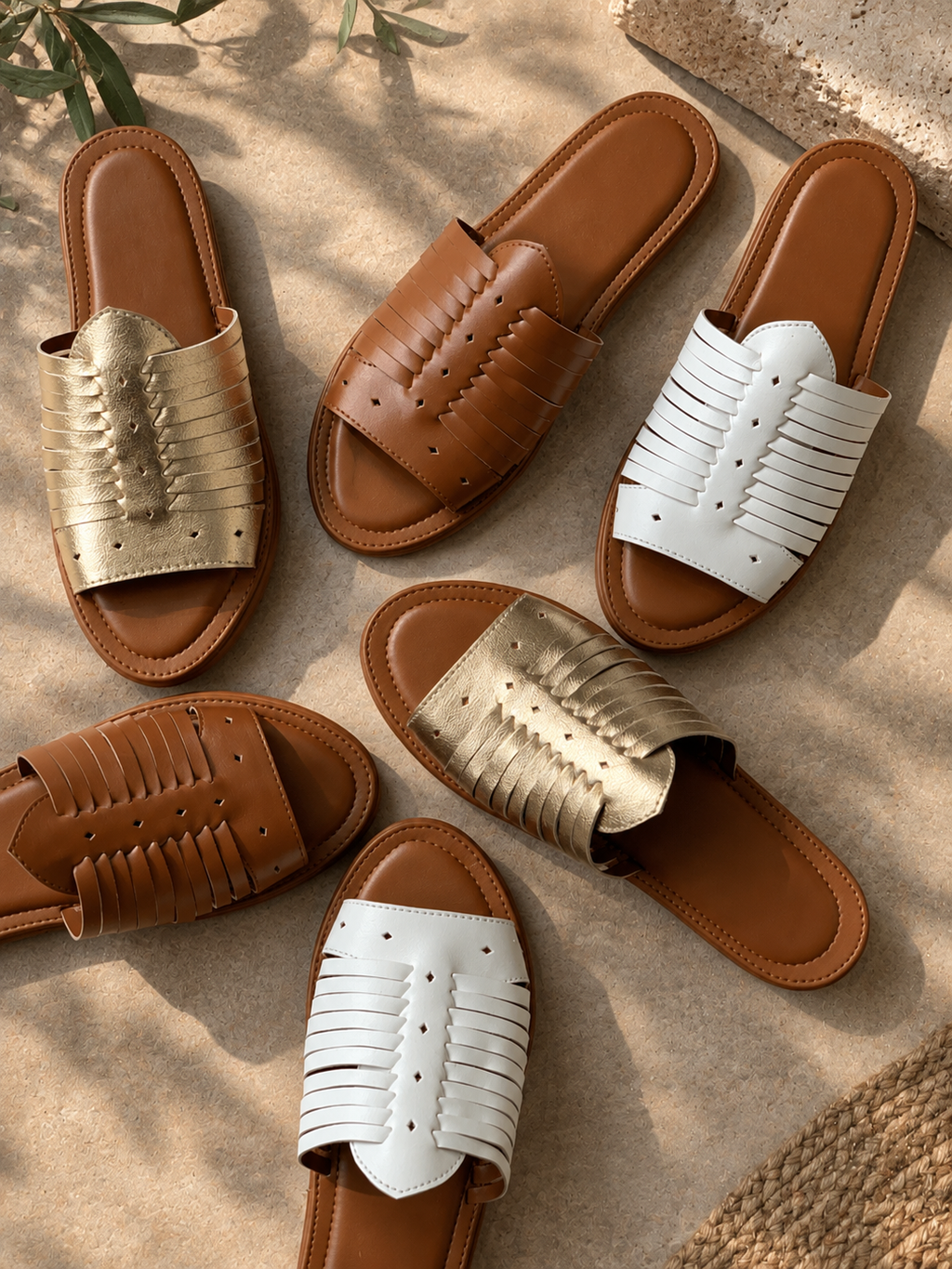 Breezerow slides - Pure Leather Slides