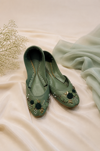 Spring floral (green)