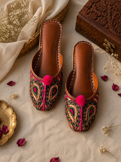 Introducing Khussa Planet Rangrez – Handcrafted Back-Open Leather Khussa